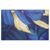 Blaues und goldenes tropisches Waldmuster Stoff (Fat Quarter (45,7 x 55,9 cm))
