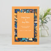 Blaues und goldfarbenes Glas (Stehend Vorderseite)