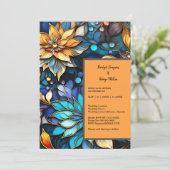 Blaues und goldfarbenes Glas (Stehend Vorderseite)