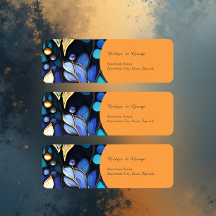 Blaues und goldfarbenes Glas