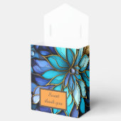 Blaues und goldfarbenes Glas Geschenkschachtel (Geöffnet)