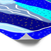 Blaues und Graues Eis Poster (Ecke)