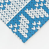 Blaues und graues norwegisches Weihnachtsfest Fleecedecke (Ecke)