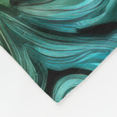 Blaues und grünes abstraktes Design Fleecedecke (Ecke)