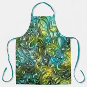 Blaues und grünes abstraktes Design Schürze (Vorderseite)