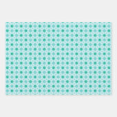 Blaues und grünes Abstraktes Mosaik Geschenkpapier Set (Vorderseite 3)