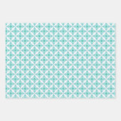 Blaues und grünes Abstraktes Mosaik Geschenkpapier Set (Vorderseite 2)