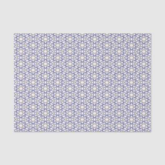 Blaues und grünes Blumenmuster Seidenpapier (Vorderseite)