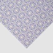 Blaues und grünes Blumenmuster Seidenpapier (Ausschnitt)
