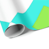 Blaues und grünes Diamantmuster Geschenkpapier (Rolleneckpunkt)