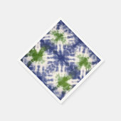Blaues und grünes Gefärbte Krawatte Napkins Serviette (Ecke)