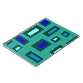 Blaues und grünes geometrisches Design Notizblock (Linke Seite)