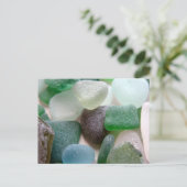 Blaues und grünes Glas Postkarte (Stehend Vorderseite)