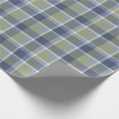 Blaues und grünes Kariertes Umschlagpapier Geschenkpapier (Ecke)