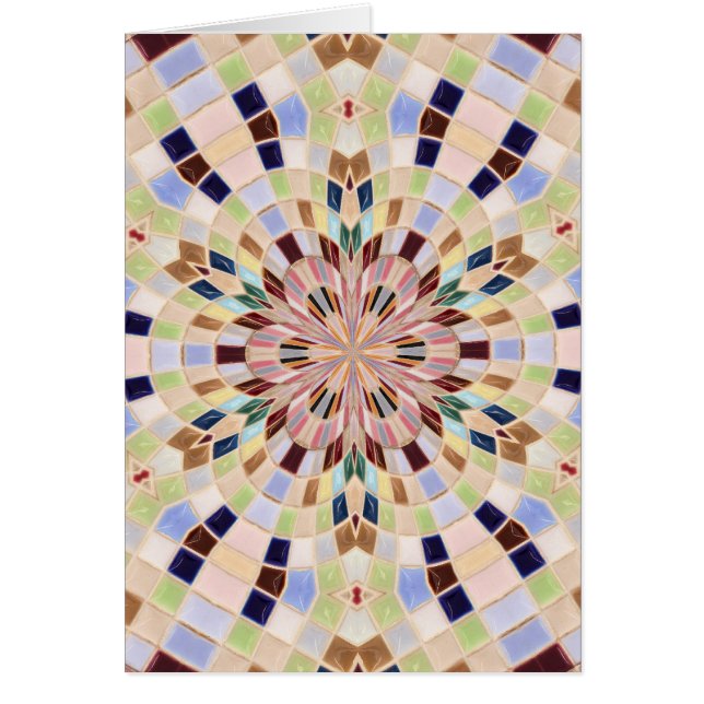 Blaues und grünes Mosaik Kaleidoscope (Vorne)