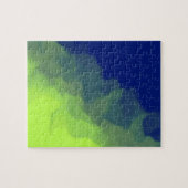 Blaues und grünes Muster Puzzle (Horizontal)