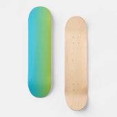 Blaues und grünes Ombre Skateboard (Vorderseite)