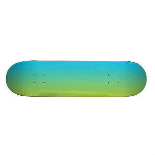 Blaues und grünes Ombre Skateboard
