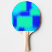 Blaues und grünes Patchwork Tischtennis Schläger (Vorderseite)