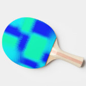 Blaues und grünes Patchwork Tischtennis Schläger (Seitenansicht)