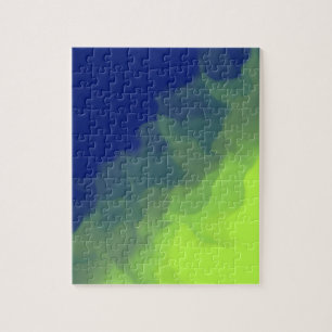 Blaues und grünes Rauchmuster Puzzle