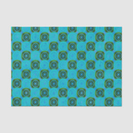 Blaues und grünes ruandisches afrikanisches Stamme Seidenpapier