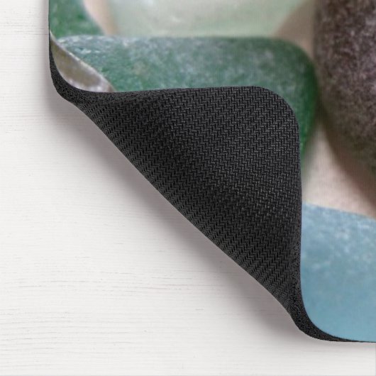 Blaues und grünes Seeglas Mousepad (Ecke)