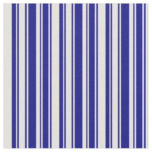 Blaues und hellgelbes Streifen-/Blattmuster Stoff (Nahaufnahme)