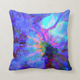 Blaues und Lila abstraktes Design Kissen