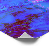 Blaues und Lila abstraktes Design Poster (Ecke)