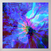 Blaues und Lila abstraktes Design Poster (Vorne)