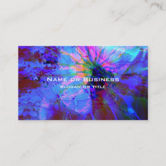 Blaues und Lila abstraktes Design Visitenkarte (Vorderseite)