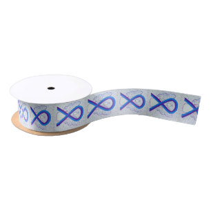 Blaues und lila Awareness-Band Engel-Band Satinband