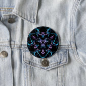 Blaues und Lila Dreieck Mandala Button (Beispiel)