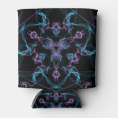 Blaues und Lila Dreieck Mandala Dosenkühler (Vorderseite)