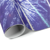 blaues und lila Feuerwerk Geschenkpapier (Rolleneckpunkt)