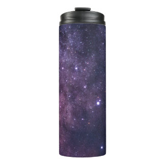 Blaues und Lila Galaxy Star Foto Thermosbecher