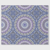 Blaues und Lila geometrisches Muster Geschenkpapier (Flach)