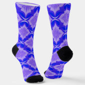 Blaues und Lila geometrisches Muster Socken (Gewinkelt)