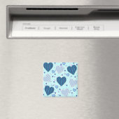 Blaues und Lila Herz Magnet (In Situ (Geschirrspüler))