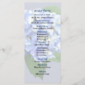 Blaues und Lila Hochzeitsprogramm Programm (Rückseite)
