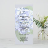 Blaues und Lila Hochzeitsprogramm Programm (Stehend Vorderseite)