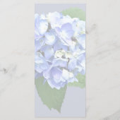 Blaues und Lila Hydrangea-Hochzeitmenü Menükarte (Rückseite)