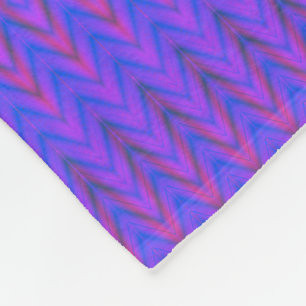 Blaues und lila Ombre Zickzack Fleecedecke