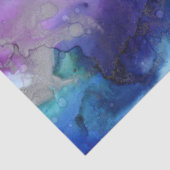 blaues und lila Papierpapier Seidenpapier (Detail)