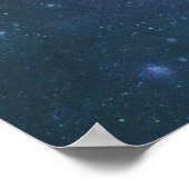 Blaues und Lila Raumbild Poster (Ecke)