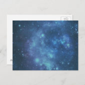 Blaues und Lila Raumbild Postkarte (Vorne/Hinten)