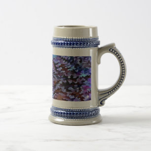 Blaues und lila-Tarnmuster Bierglas