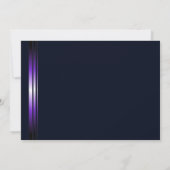 Blaues und Lila Überraschungsfest am 18. Geburtsta Einladung (Rückseite)