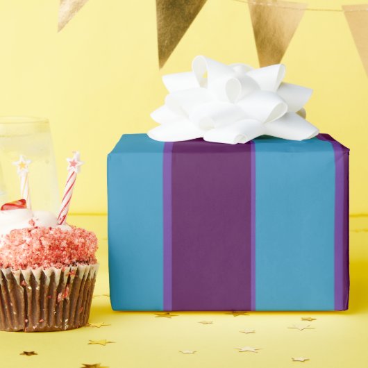 Blaues und Lila Wrapping Paper Geschenkpapier (Geburtstagsparty)